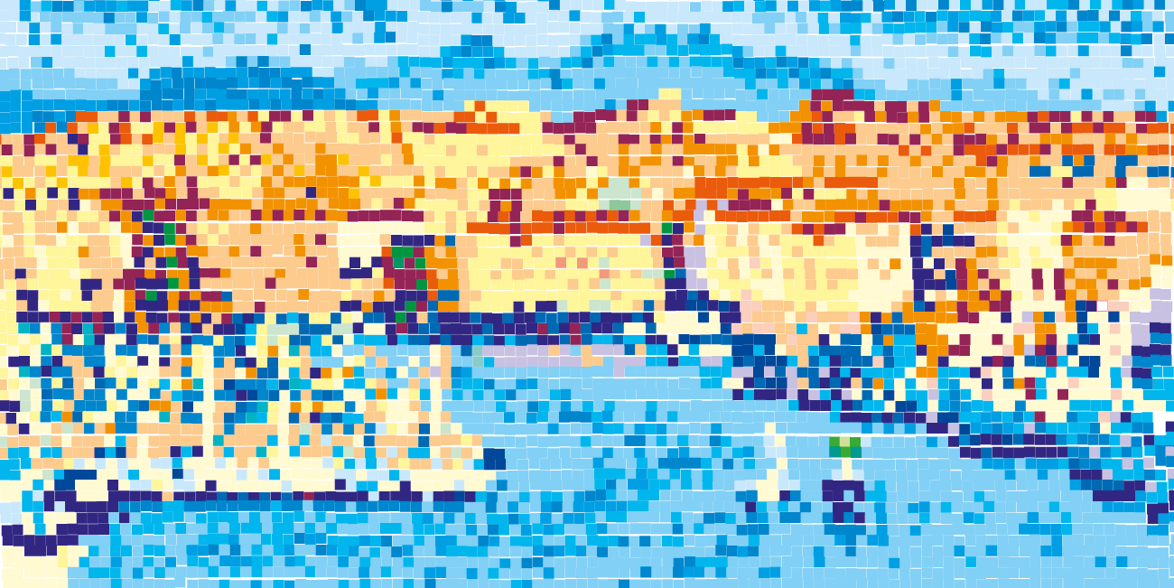Pixel Art - vue sur le Vieux Port de Marseille