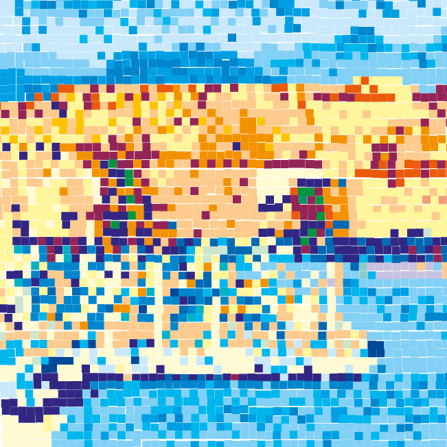 Pixel Art - vue sur le Vieux Port de Marseille